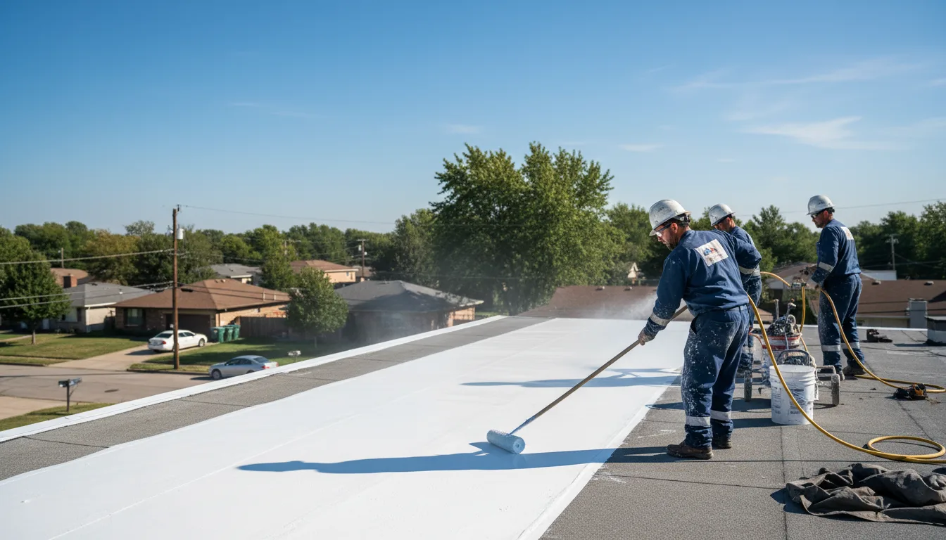 Commercial roof coating in Orient, IL near me